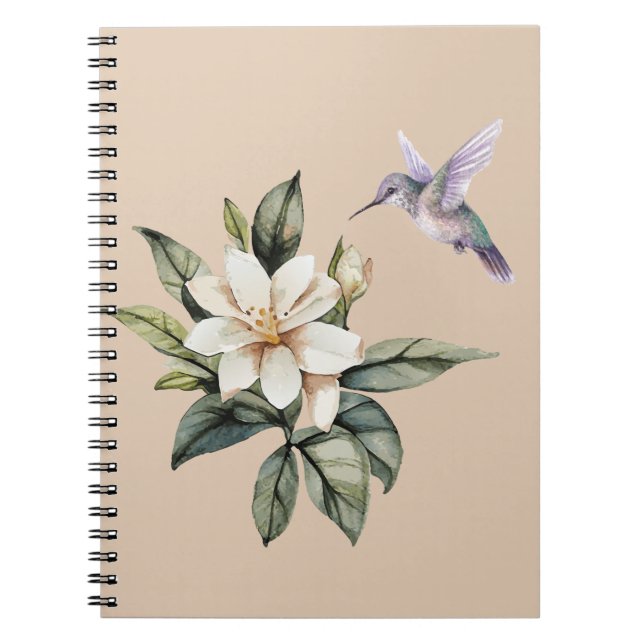 Hummingbird and Jasmine Notebook (Front)