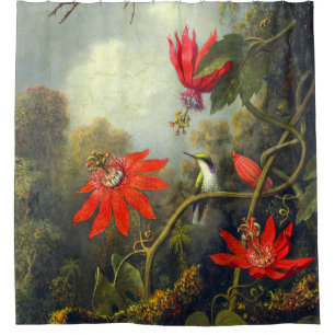 Hummingbird and Passionflowers painting
