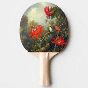 Hummingbird and Passionflowers painting Ping Pong Paddle