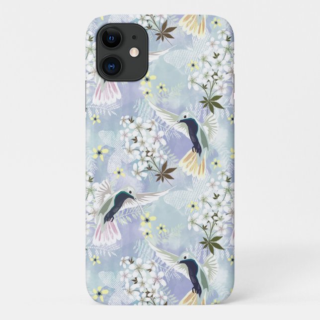 Hummingbird and white flowers Case-Mate iPhone case (Back)