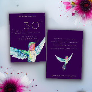 Hummingbird ANY Surprise Birthday Invitation