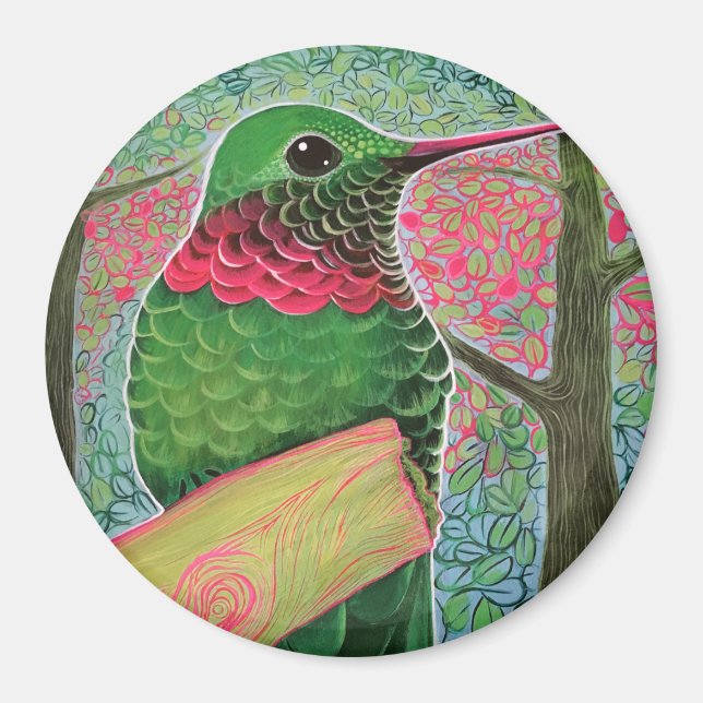 Hummingbird Art Magnet (Front)