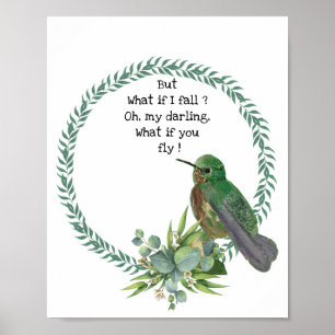 Hummingbird art print Poster