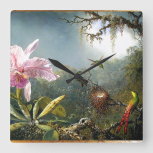 Hummingbird Art Wall Clock
