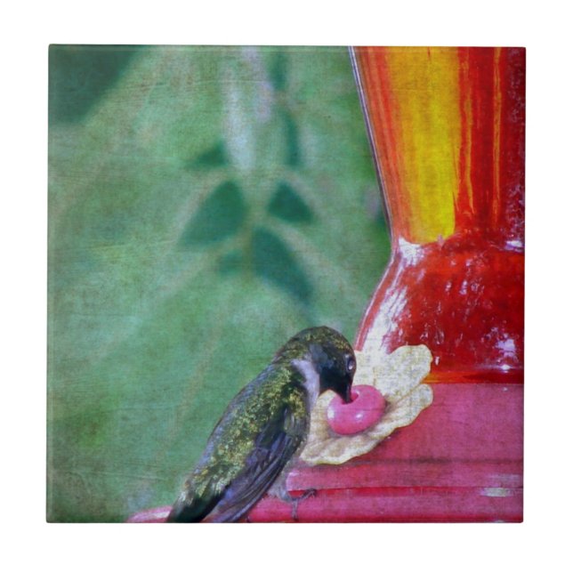 Hummingbird at Feeder Tile (Front)