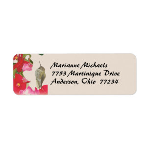 Hummingbird Avery Label