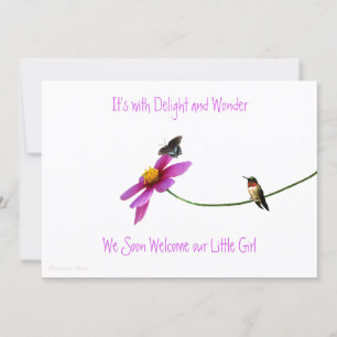 Hummingbird Baby Shower Invitation