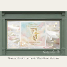 Hummingbird Baby Shower Napkins | Pastel Sky Sky