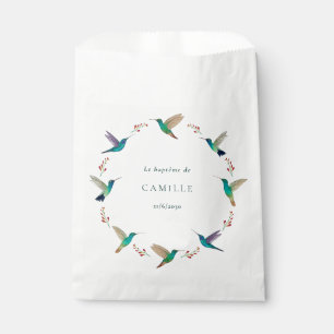 Hummingbird Baptism Favour Bag