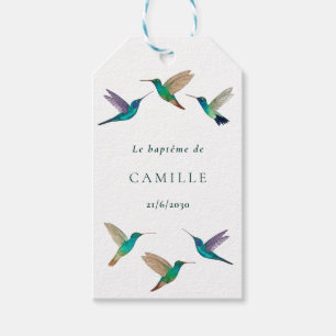 Hummingbird Baptism Gift Tags