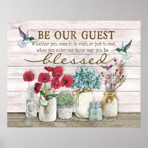 Hummingbird - Be Our Guest Poster