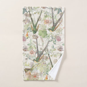 Hummingbird Bird Flower Animals Bath Hand Towel