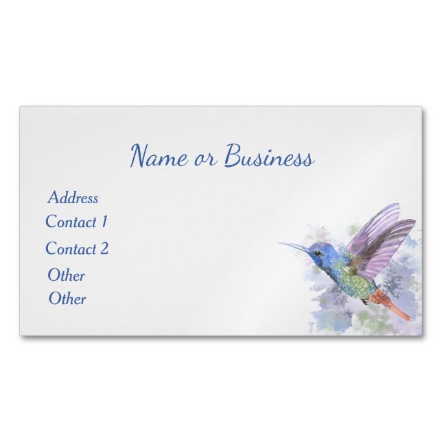 Hummingbird, Bird, Nature, Wildlife, Business Card (Front)