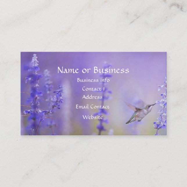 Hummingbird, Bird, Nature, Wildlife, Business Card (Front)