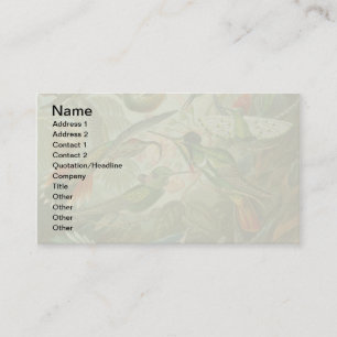 hummingbird bird wildlife classic painting business card