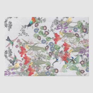Hummingbird Birds Flower Garden Tissue Paper