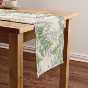 Hummingbird Birds Flowers Ferns Table Runner
