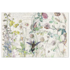 Hummingbird Birds Wildflower Flowers Tissue Paper