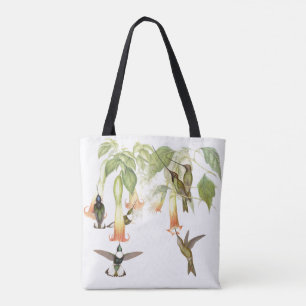 Hummingbird Birds Wildlife Animals Floral Bag