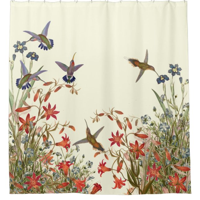 Hummingbird Birds Wildlife Animals Floral Flowers (Front)