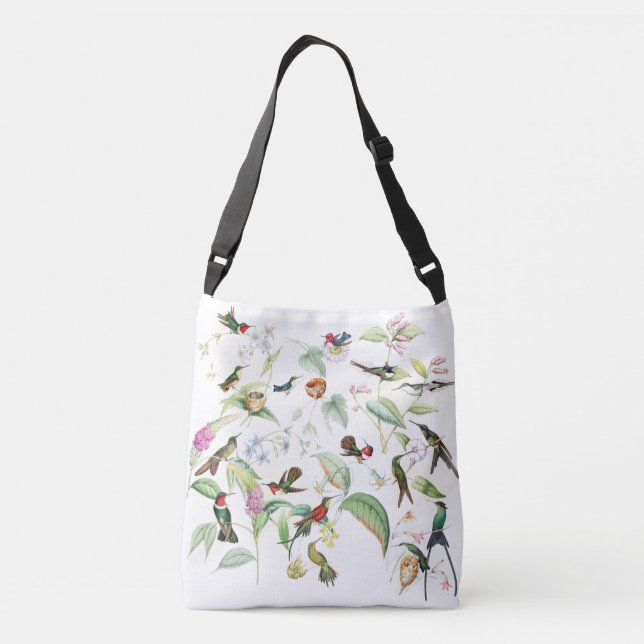 Hummingbird Birds Wildlife Flowers Nests Tote Bag (Back)