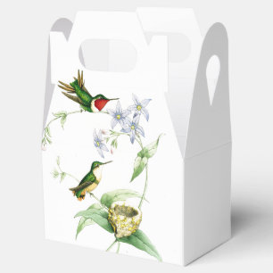 Hummingbird Birds Wildlife Nest Animal Flowers Favor Box