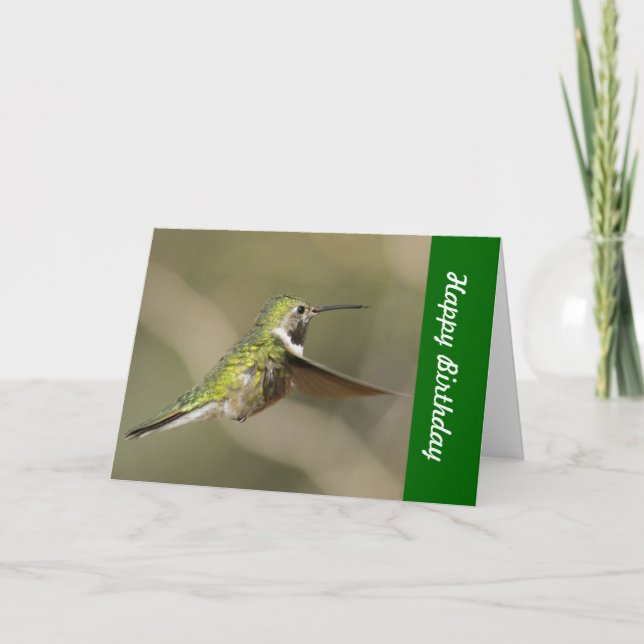 Hummingbird Birthday Card (Front)