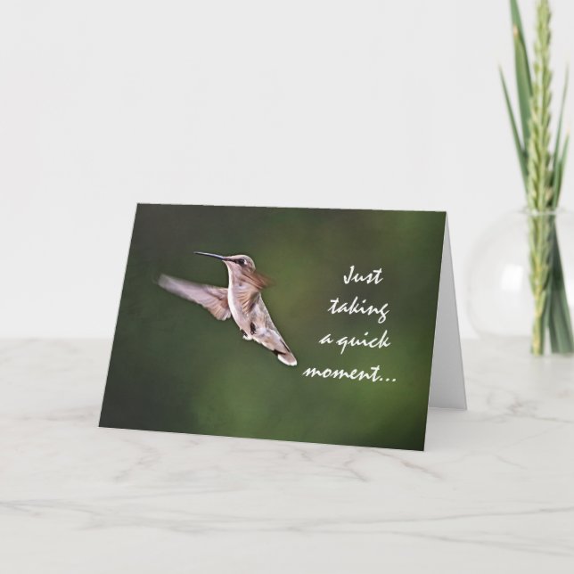 Hummingbird Birthday Card (Front)