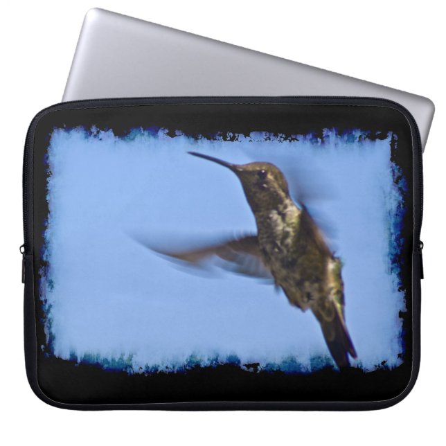 Hummingbird Black Edge Laptop Sleeve (Front)