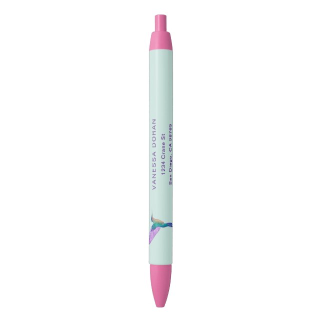 Hummingbird Black Ink Pen (Front Vertical)