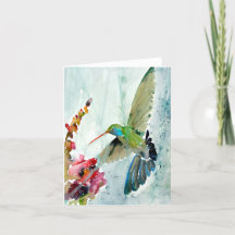 Hummingbird BLANK Greeting Card