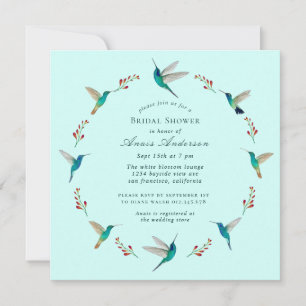 Hummingbird Bridal Shower Announcement