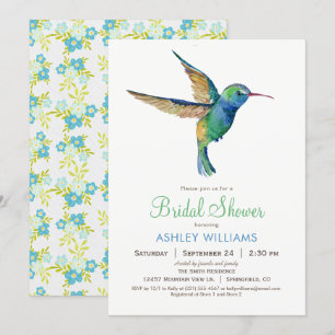 Hummingbird Bridal Shower Invitation