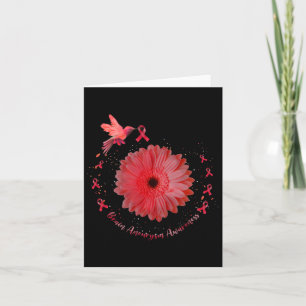 Hummingbird Burgundy Sunflower Brain Aneurysm Awar Card
