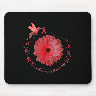 Hummingbird Burgundy Sunflower Brain Aneurysm Awar Mouse Pad