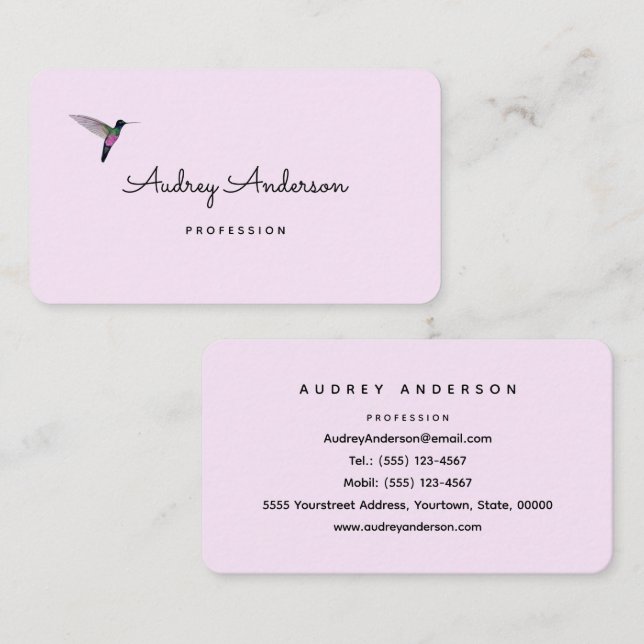 Hummingbird Business Card (Front/Back)