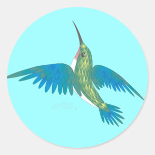 HUMMINGBIRD by SHARON SHARPE Classic Round Sticker