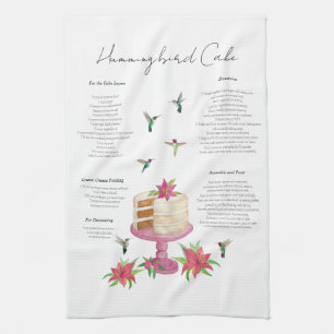 Hummingbird Cake Recipe Kitchen Towel