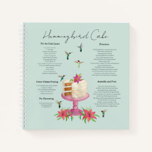 Hummingbird Cake Recipe Notebook