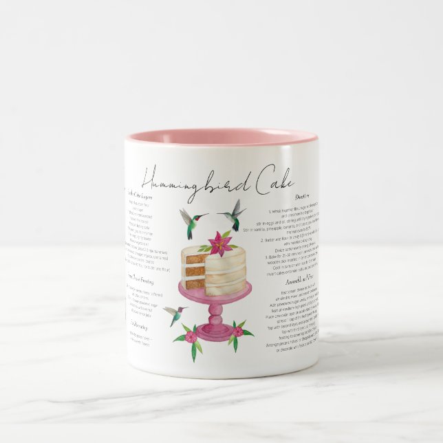 Hummingbird Cake Recipe Two-Tone Coffee Mug (Center)