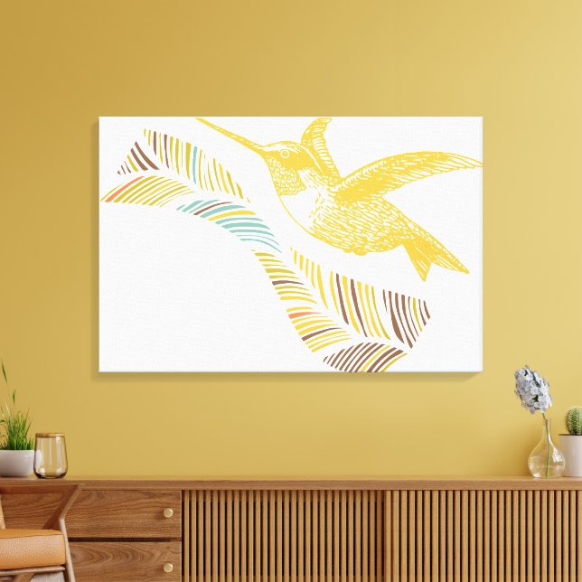 Hummingbird Canvas Print (Insitu(LivingRoom))