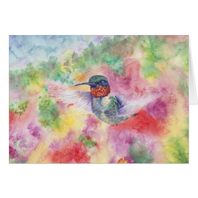 hummingbird card (Front Horizontal)