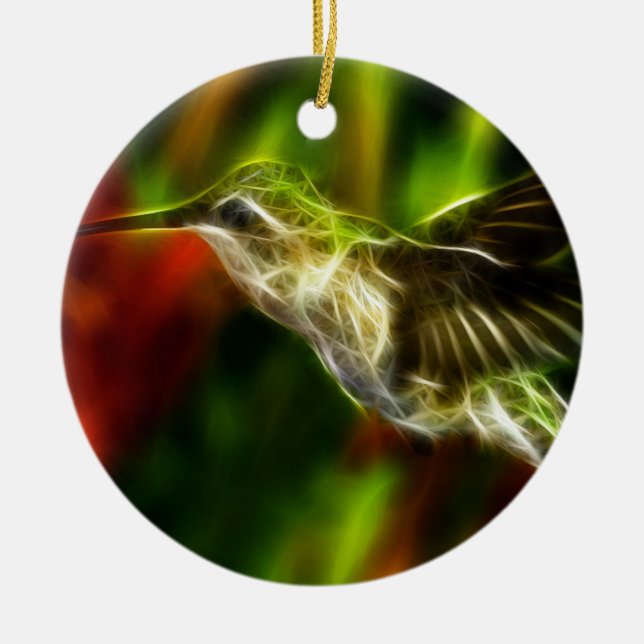 Hummingbird Ceramic Ornament (Front)