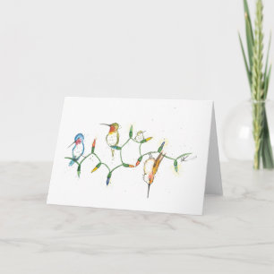 Hummingbird Christmas Card