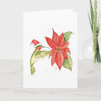 Hummingbird Christmas Card