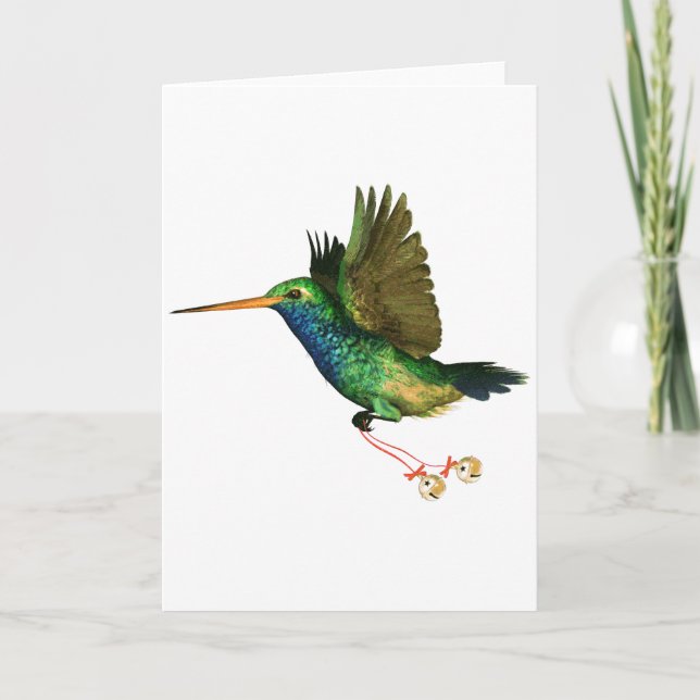 Hummingbird Christmas Holiday Card (Front)