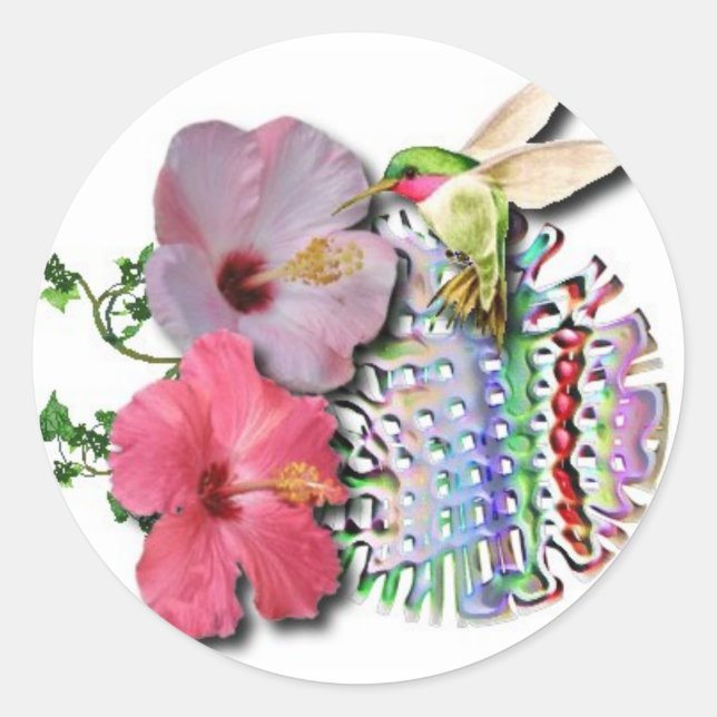 Hummingbird Classic Round Sticker (Front)