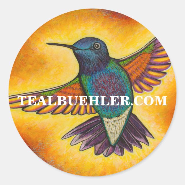 Hummingbird Classic Round Sticker (Front)