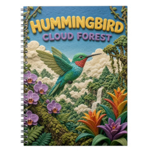 Hummingbird Cloud Forest Modern KlayKoo Notebook