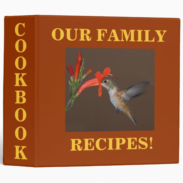 HUMMINGBIRD COOKBOOK BINDER (Front/Spine)